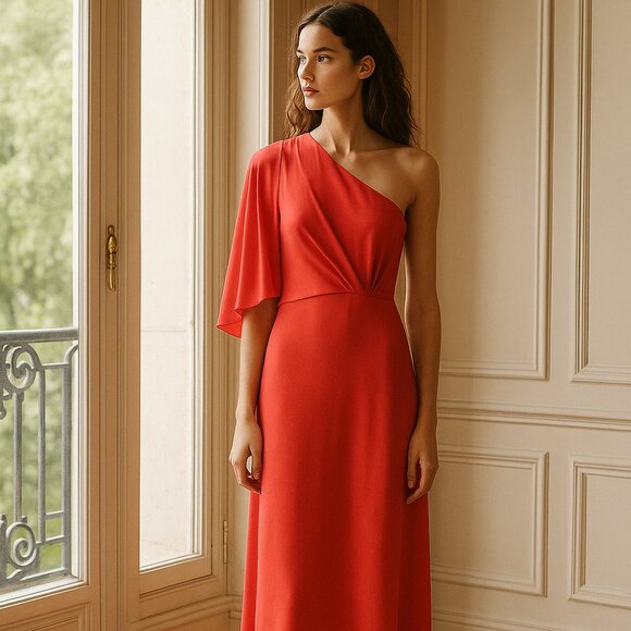 BCBGMaxAzria Eleanora Red Berry Maxi Gown Size 6 - Picture 2 of 13